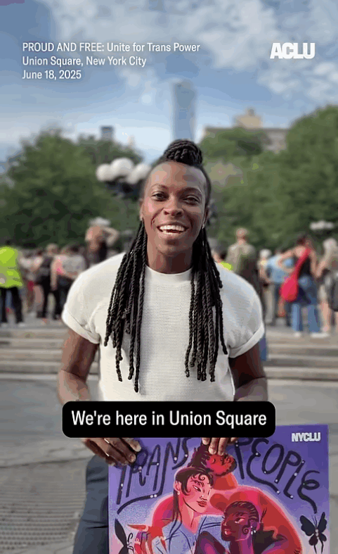 AJ Hikes speaks direct to camera in Union Square, NYC.